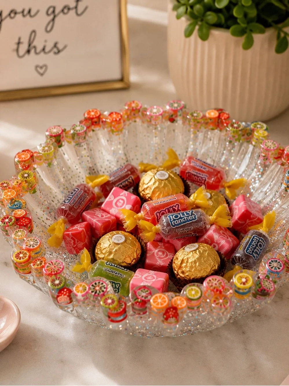Colorful Fruity Resin Serving Bowl - Set of 4